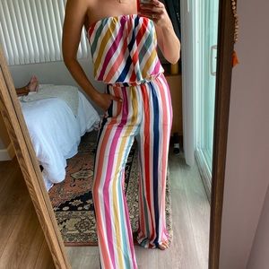 STRIPED JUMPSUIT